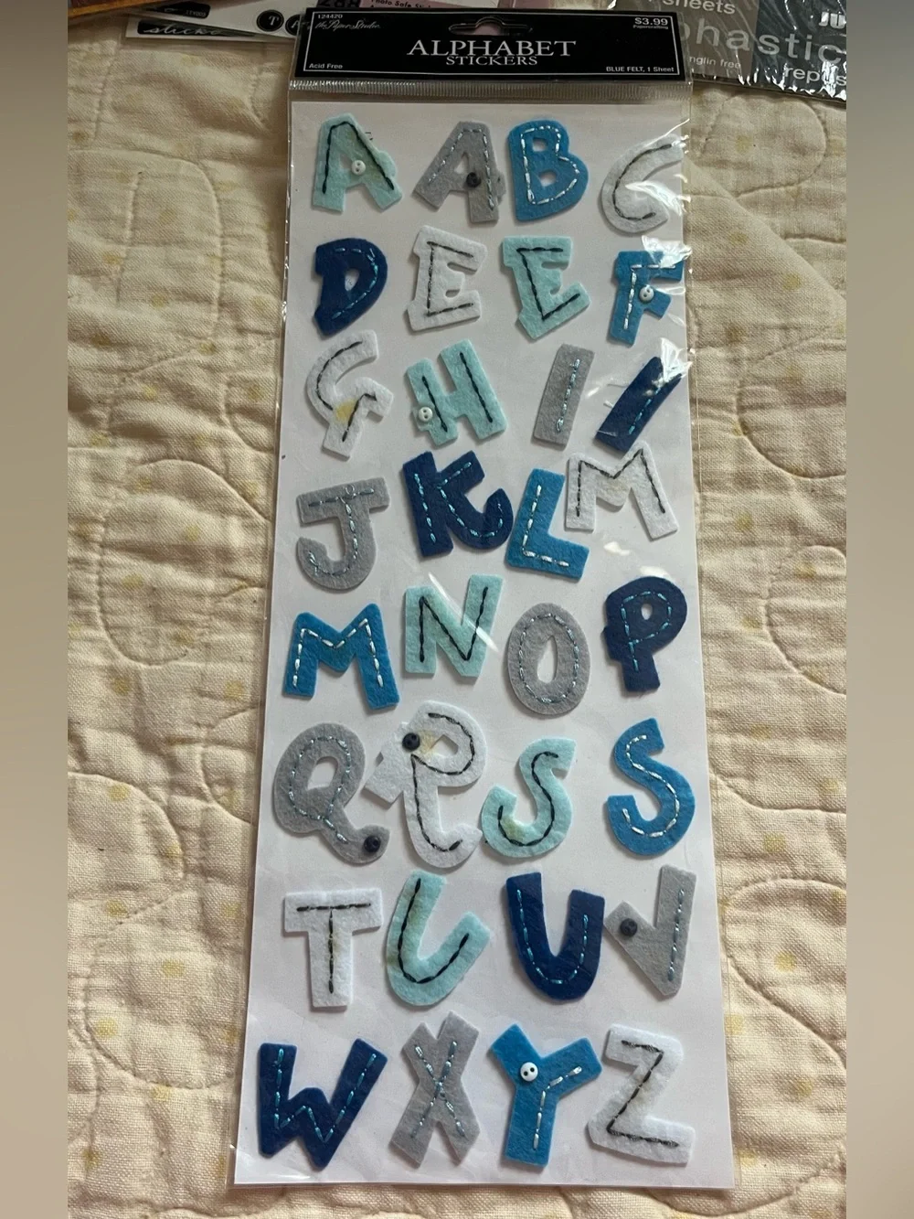 Assorted Alphabet Sticker Sheets - Mixed Colors - Unbranded